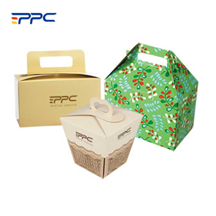 Portable box with handle